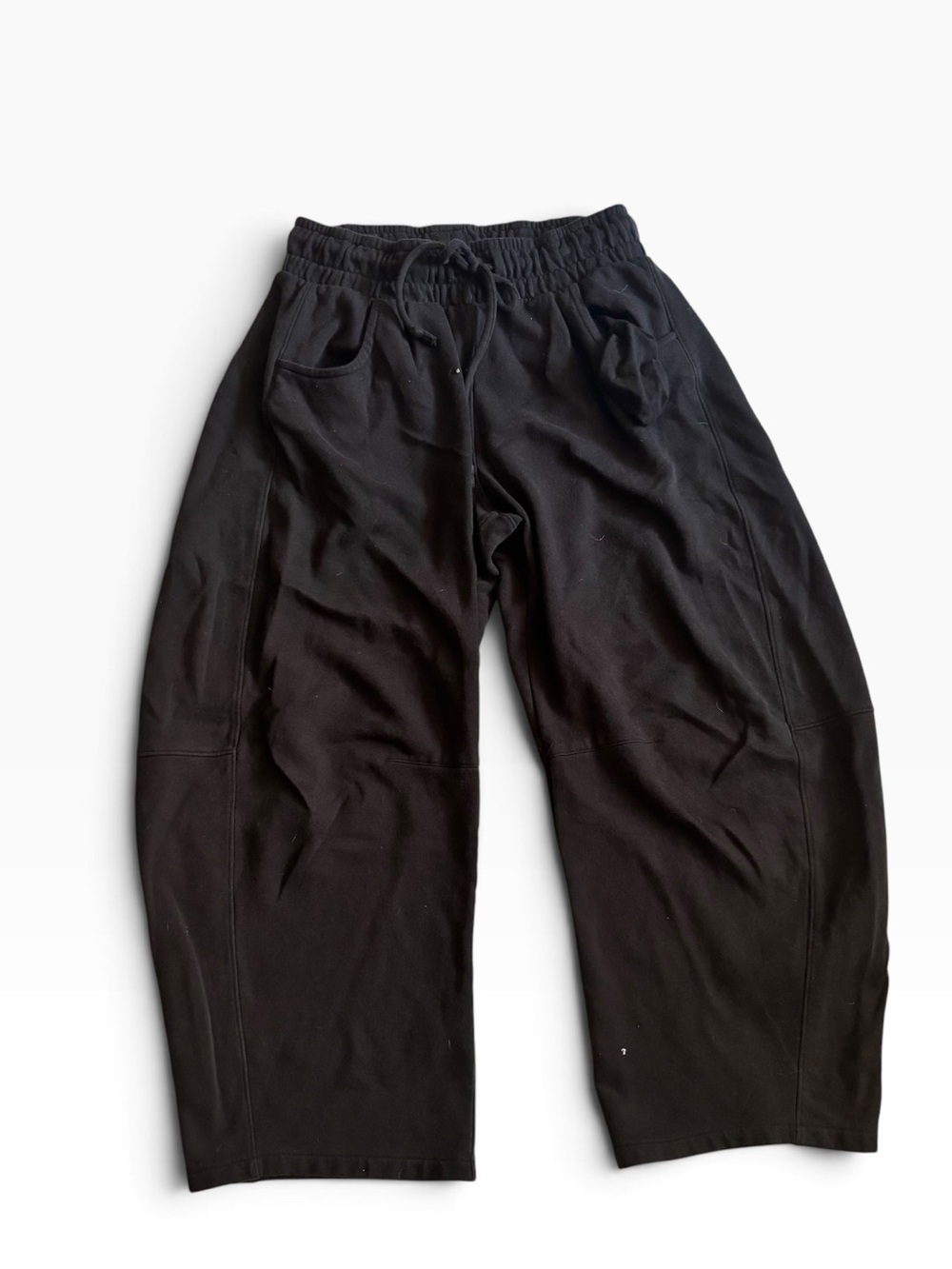Out From Under Black Barrel Leg Sweatpants - M